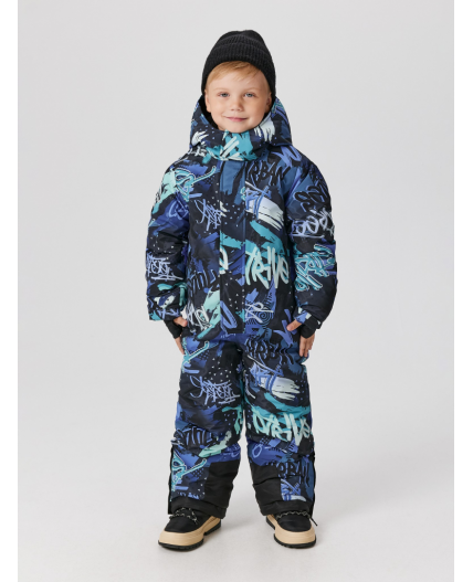Комбинезон (утепленный) детский Onega синий принт