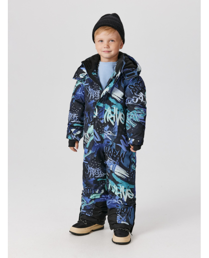 Комбинезон (утепленный) детский Onega синий принт