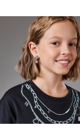 Серьги детские Paddy серебристый