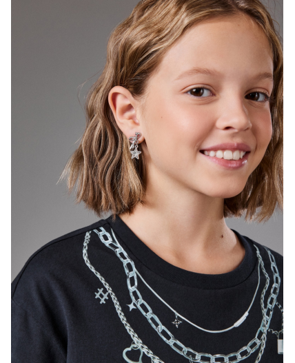 Серьги детские Paddy серебристый