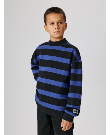 Джемпер детский для мальчиков Sykes черный в полоску