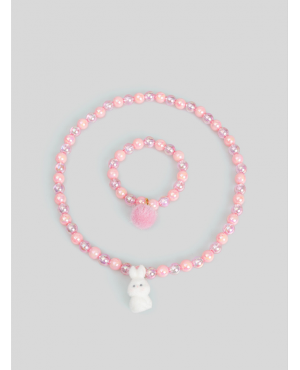 Набор (бусы + браслет) детский Tully разноцветный