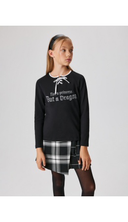 Джемпер детский для девочек Ulada черный