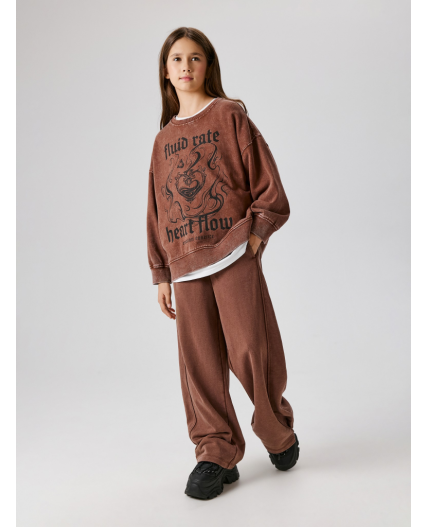 Брюки детские для девочек Ulyuna коричневый