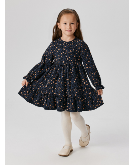 Платье детское для девочек Vita синий принт