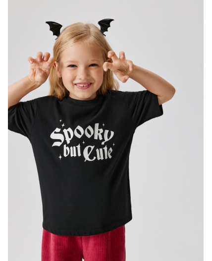 Футболка детская для девочек Yaglika черный