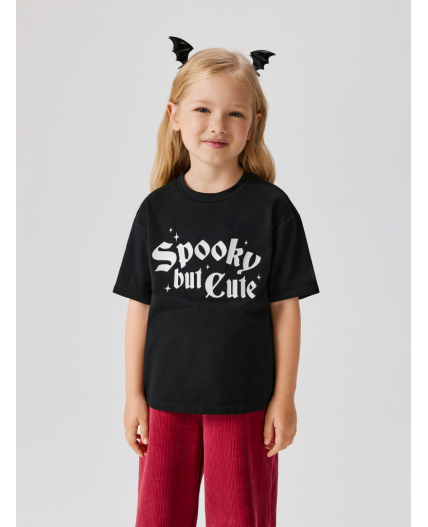 Футболка детская для девочек Yaglika черный