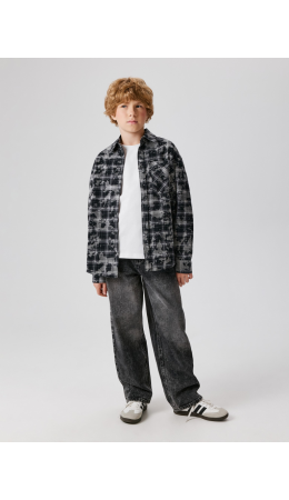 Брюки джинсовые детские для мальчиков Yugan черно-серый