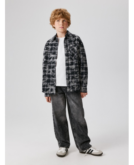 Брюки джинсовые детские для мальчиков Yugan черно-серый