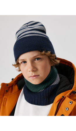 Шапка детская Yunhe_h синяя полоска