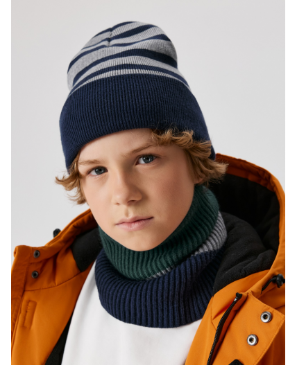 Шапка детская Yunhe_h синяя полоска
