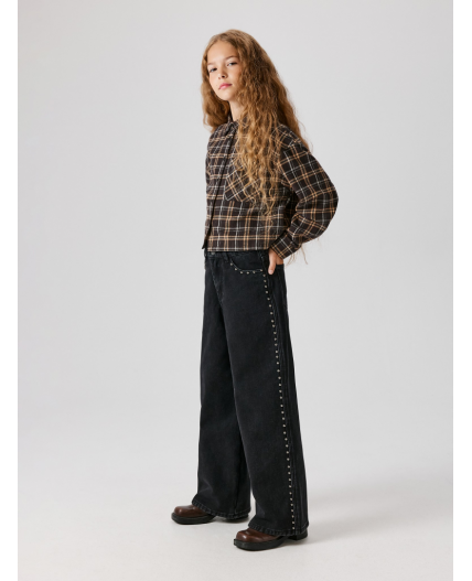 Брюки джинсовые (утепленные) детские для девочек Zeya черный