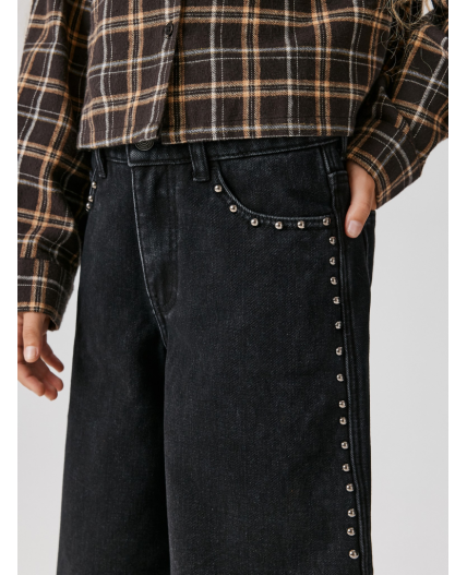 Брюки джинсовые (утепленные) детские для девочек Zeya черный