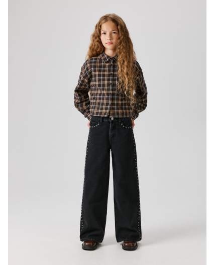 Брюки джинсовые (утепленные) детские для девочек Zeya черный