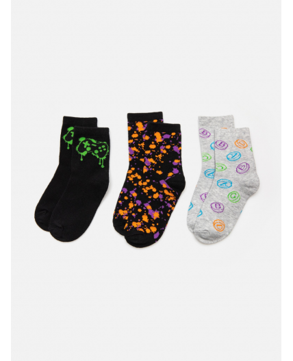 Носки детские в наборе из 3 пар Aibze цвет в ассортименте