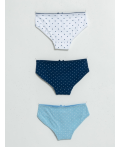 Трусы детские для девочек в наборе из 3шт Aidona цвет в ассортименте