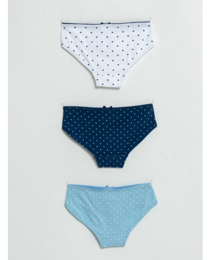 Трусы детские для девочек в наборе из 3шт Aidona цвет в ассортименте