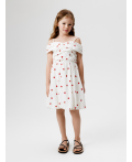 Платье детское для девочек Alya белый принт