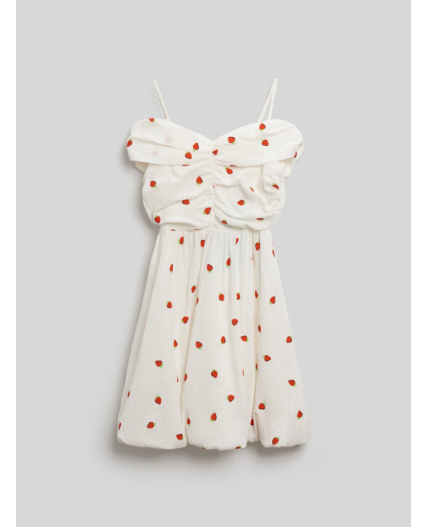 Платье детское для девочек Alya белый принт