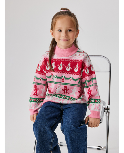 Джемпер детский для девочек Amabel разноцветный