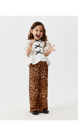 Брюки детские для девочек Amat_pn леопардовый принт