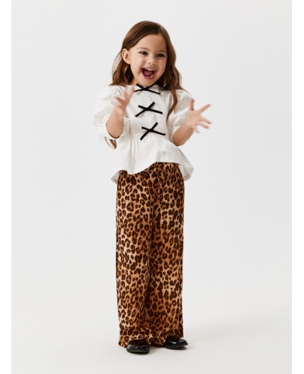 Брюки детские для девочек Amat_pn леопардовый принт