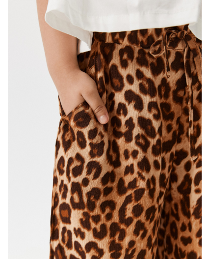 Брюки детские для девочек Amat_pn леопардовый принт