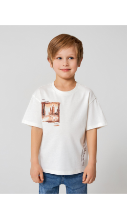 Футболка детская для мальчиков Andorra молочный