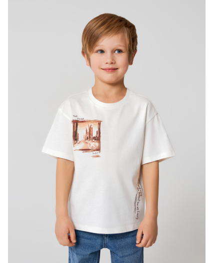 Футболка детская для мальчиков Andorra молочный