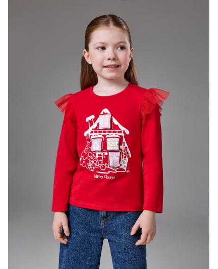 Джемпер детский для девочек Argo красный