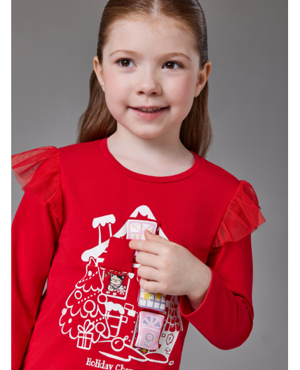 Джемпер детский для девочек Argo красный