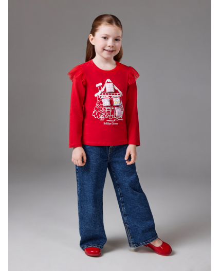 Джемпер детский для девочек Argo красный