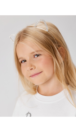 Ободок детский Ashley серебристый