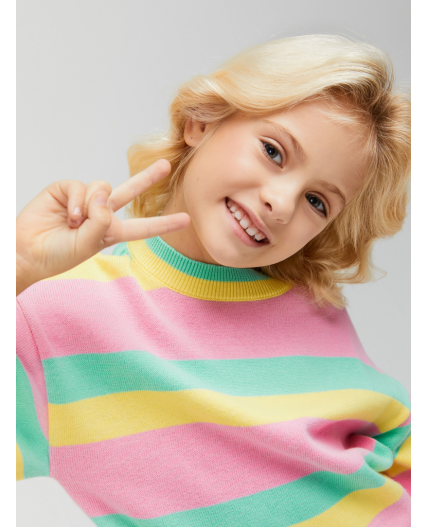 Джемпер детский для девочек Aster полоска