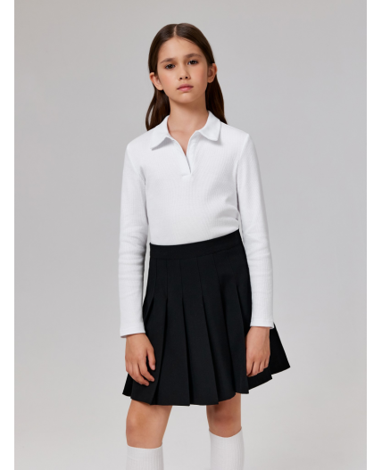 Блузка-поло детская для девочек Ava белый