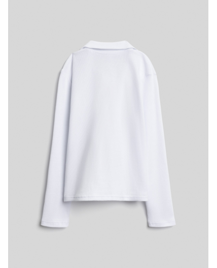 Блузка-поло детская для девочек Ava белый