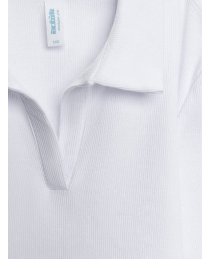 Блузка-поло детская для девочек Ava белый