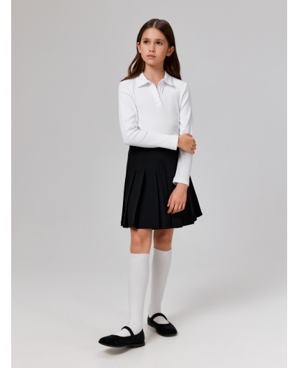 Блузка-поло детская для девочек Ava белый