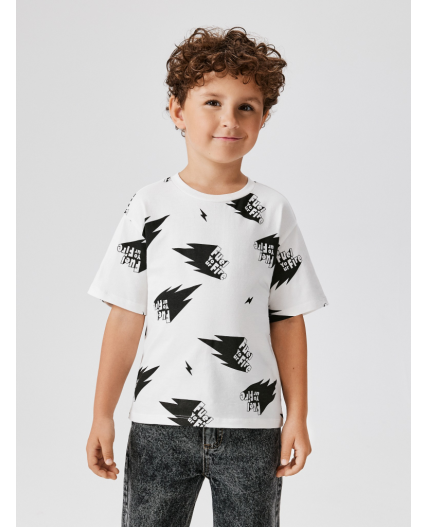 Футболка детская для мальчиков Bellamy черно-белый принт