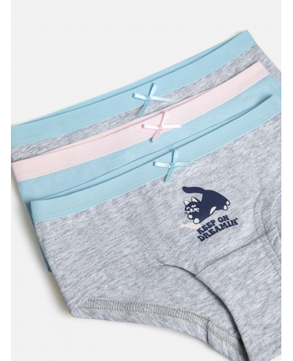 Трусы детские для девочек в наборе из 3шт Betann цвет в ассортименте