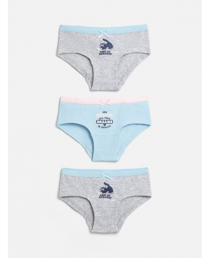 Трусы детские для девочек в наборе из 3шт Betann цвет в ассортименте