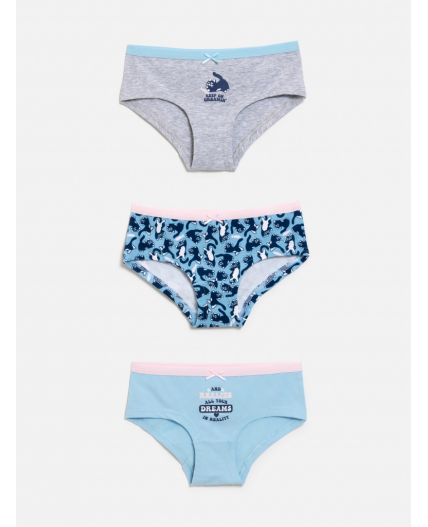 Трусы детские для девочек в наборе из 3шт Betann цвет в ассортименте