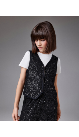 Жилет детский для девочек Bia черный