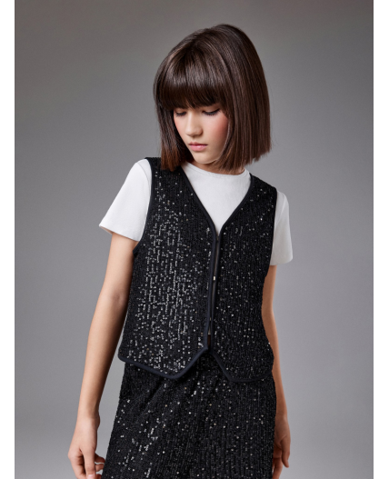 Жилет детский для девочек Bia черный