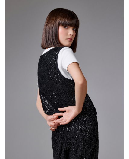 Жилет детский для девочек Bia черный