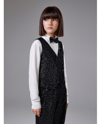 Жилет детский для девочек Bia черный