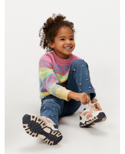 Брюки джинсовые (утепленные) детские для девочек Bishop синий