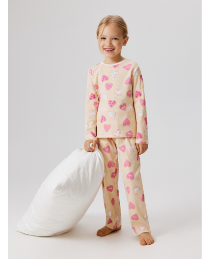 Пижама детская для девочек Bubblegum крем