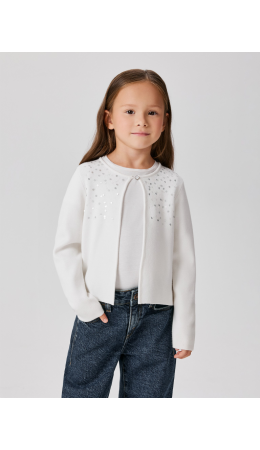 Кардиган детский для девочек Caren белый