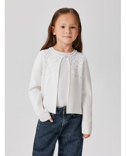 Кардиган детский для девочек Caren белый